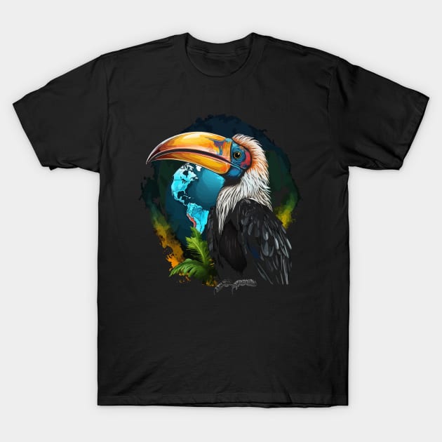 Hornbill Earth Day T-Shirt by JH Mart